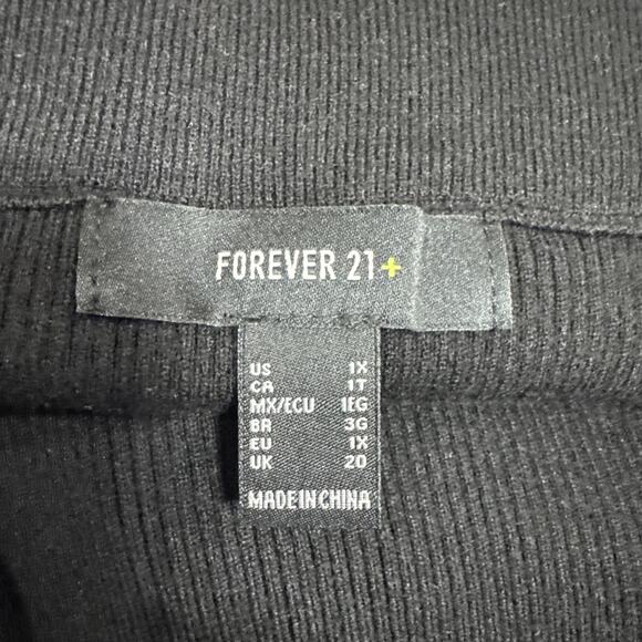 Forever 21 Womens Crop Top & Knit Pull On Skirt Plus Size 1X Stretch Coquette - Picture 6 of 12